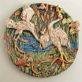 Maija Peeples-Bright (Latvia/California, 20th c) Ceramic Plaque
