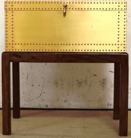 Encore brass clad chest on stand