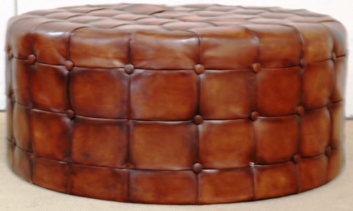 Sarreid leather ottoman