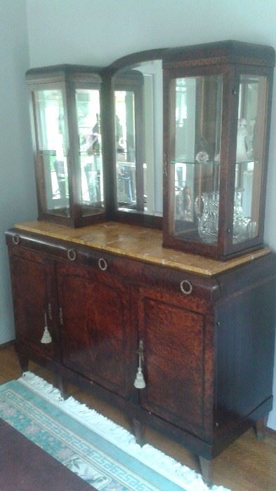Late 19th Century French Breakfront with Display and Original Hardware. Asking Price $1795 (Measures 77" Tall/63" Wide/22" Deep)