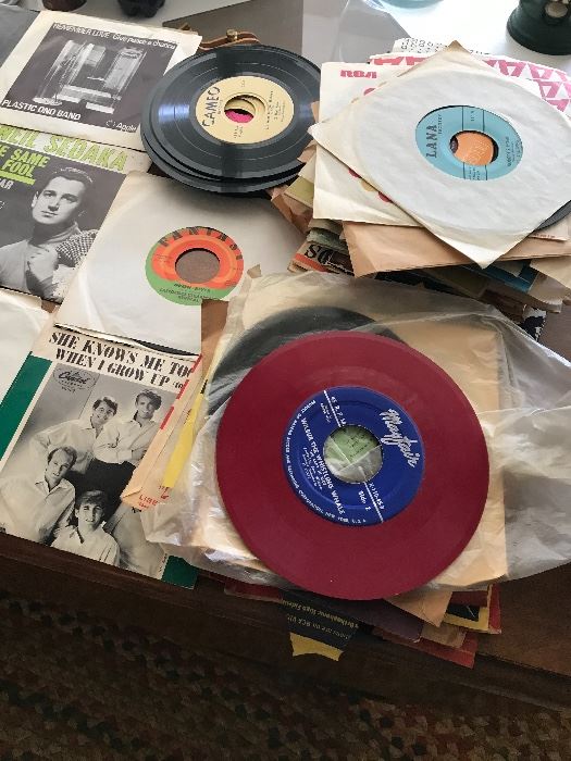 Vintage vinyl 45s -Beatles, Stones, Creedence etc 