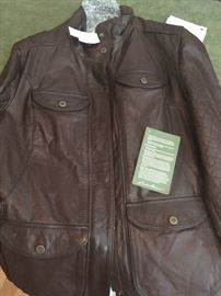 Eddie Bauer NWT leather coat