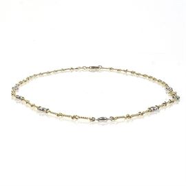 Roberto Coin 18K Two-Tone Gold and Diamond Station Necklace