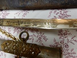 CEREMONIAL SWORD  "MRS. NORA SMITH"
