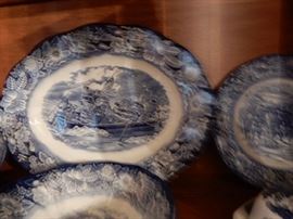 LIBERTY BLUE STAFFORDSHIRE PLATTERS