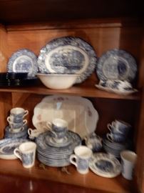 LIBERTY BLUE STAFFORDSHIRE DINNERWARE