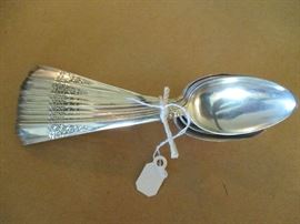 Sterling silver spoon set