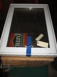 Five new Hurd windows.  Four in cartons, 19" x 27"