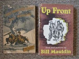1945 "This Damn Tree Leaks" & "Up Front" books by Bill Mauldin