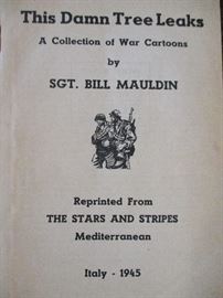 1945 "This Damn Tree Leaks" & "Up Front" books by Bill Mauldin