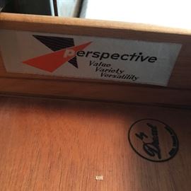 Mid Century Modern Milo Baughman for Drexel Perspective line bedroom furniture.  All pieces have original fabric Perspective tag & Drexel brand