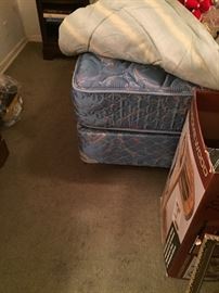 King size mattress, box springs, frame, perfect condition