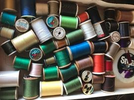 Box of vintage threads 