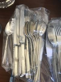 Silver plate and some sterling silver flatware