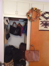 Leather bags, suitcases