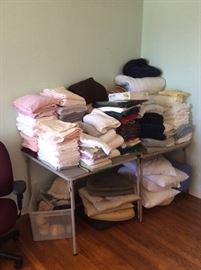 Towels wool blankets ,  pillows etc!