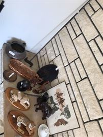 S Brand, Copper pot, Iron wood snimals