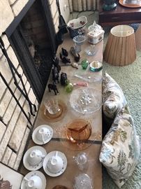 Fostoria, Ironwood, string lampshade