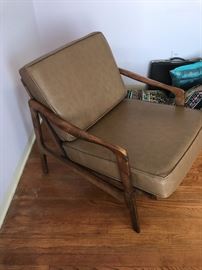Mid Century Vinyl upholstered Chair - Italian 