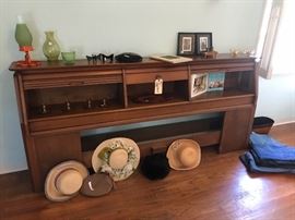 Vintage Hats, Jeans, King Size headboard