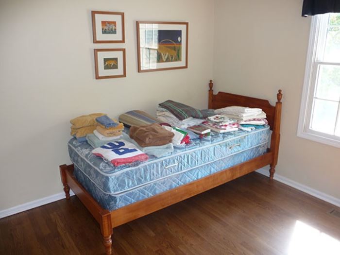 Twin Bed and Linens