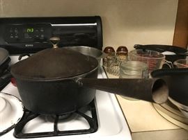 big and heavy 2 piece cast iron pot