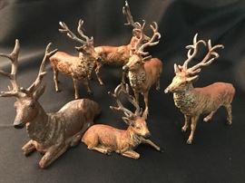 antique metal deer
