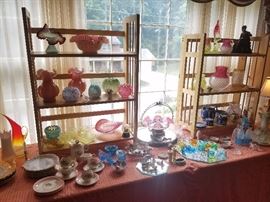 Victorian art glass--also not pictured is a very nice Royal Vienna Charger that I will picture on Thursday