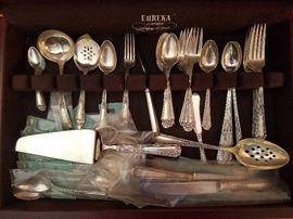 Sterling service for 8 -- Louis XVI