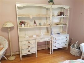 Desk with bookcase and bookcase on chest