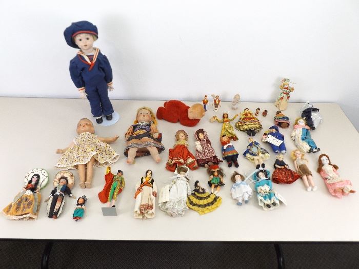 Large Lot of Vintage Porcelain etc. Dolls
