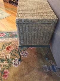 wicker storage check on metal base.  There is a pair of these. 