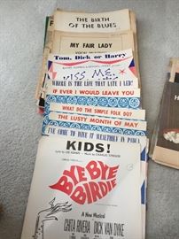 My fair Lady, Bye bye birdie, Tom, Dick, or Harry and more.......   Old Sheet Music