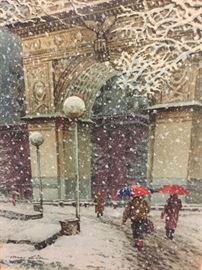 Maw Lin Taiwanese/American Artist. 1935-2000. Watercolor on paper