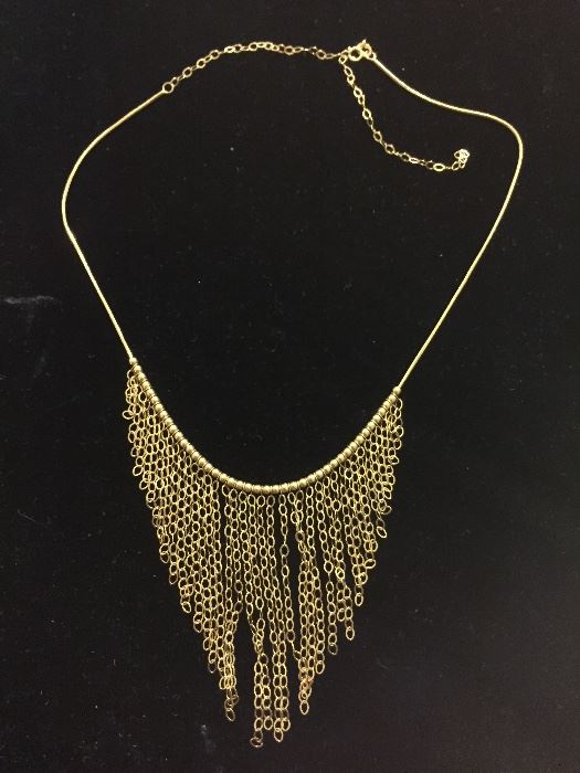 14kt Gold bib necklace