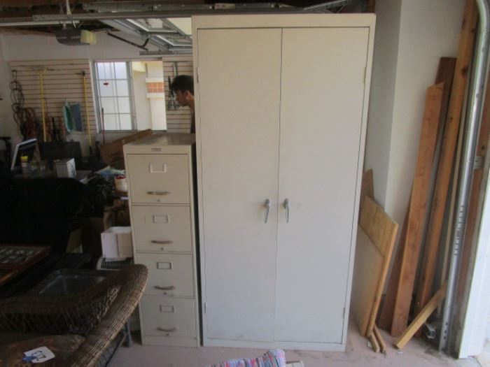 METAL FILING AND STORAGE CABINET