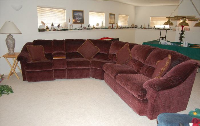 VERY NICE "L" Shape Sectional with Recliners Built In