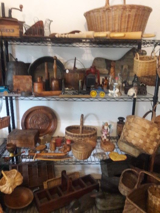 Basket vintage/ antique wooden boxes