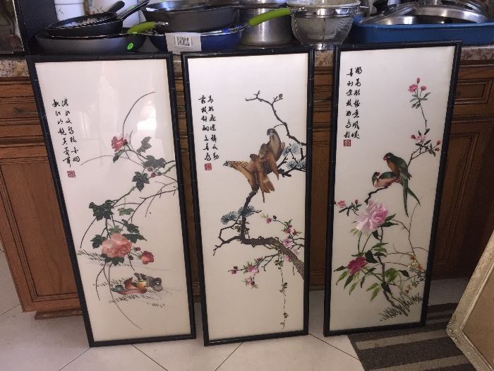 Framed oriental art