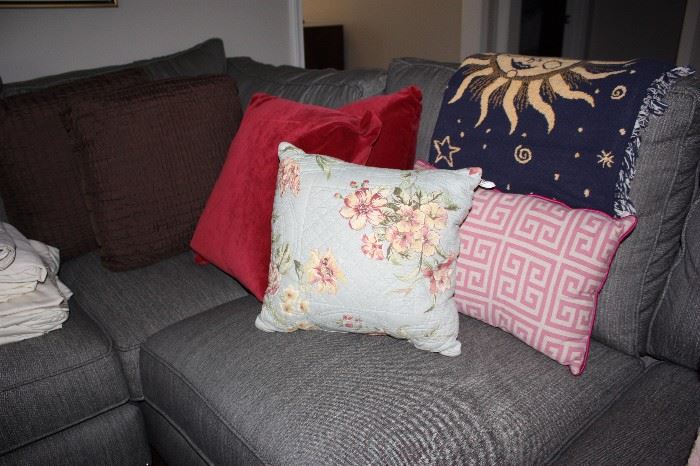 Lots of decorative pillows