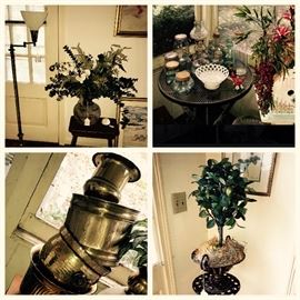 Floral Decor & Brass Planters