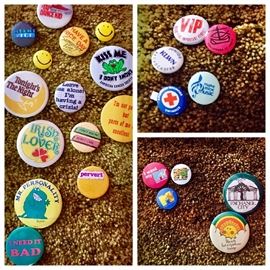 Vintage Collection of Pins/Buttons