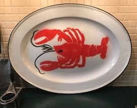 Enamel Platter with Lobster! :)