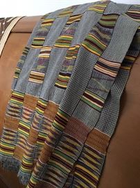 Vintage Hand Sewn Kente Cloth (Ghana)