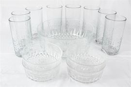  Set of Large Glass Goblets and Salad Serving Bowls  http://www.ctonlineauctions.com/detail.asp?id=629665