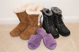 Joe Boxer brown suede boots, Dearfoams, and boots http://www.ctonlineauctions.com/detail.asp?id=632485