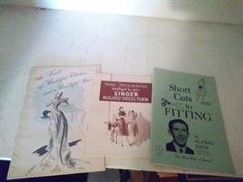Vintage sewing books.