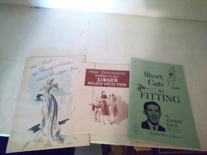 Vintage sewing books.