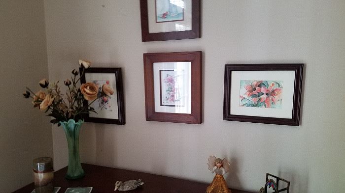framed watercolors