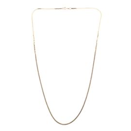 14K Yellow Gold Herringbone Necklace: A 14K yellow gold herringbone necklace with a chain width of 1.70 mm.